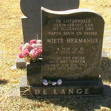 LANGE Wiets Hermanus, de 1958-2001