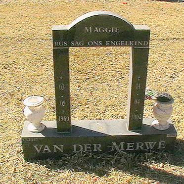 MERWE Maggie, van der 1960-2002
