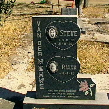MERWE Steve, van der 1956-1986 &amp; Riana 1960-