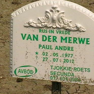MERWE Paul Andre, van der 1977-2012