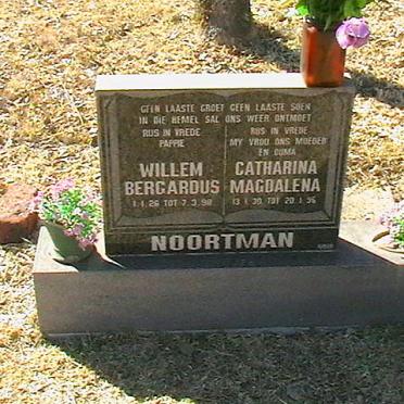NOORTMAN Willem Bergardus 1926-1998 &amp; Catharina Magdalena 1930-1995