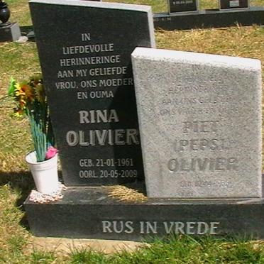 OLIVIER Piet 1956- &amp; Rina 1961-2009