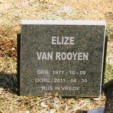 ROOYEN Elize, van 1971-2011