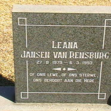 RENSBURG Leana, Jansen van 1979-1993