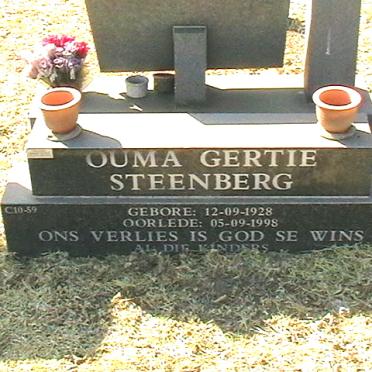 STEENBERG Gertie 1928-1998