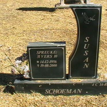 SCHOEMAN Susan 1956-2000