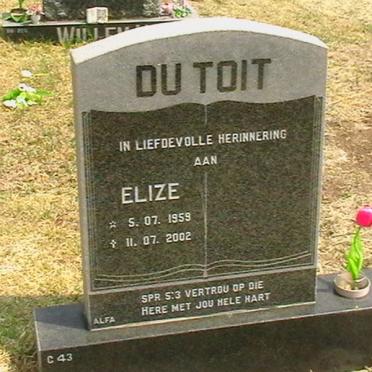TOIT Elize, du 1959-2002