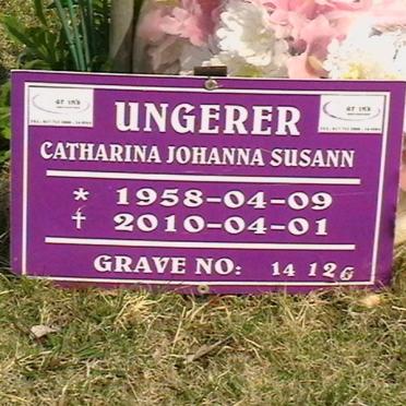 UNGERER Catharina Johanna Susann 1958-2010