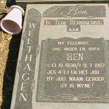 WELTHAGEN Ben 1938-1997