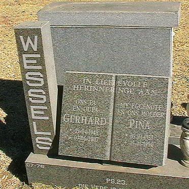 WESSELS Gerhard 1948-2007 &amp; Pina 1953-1994