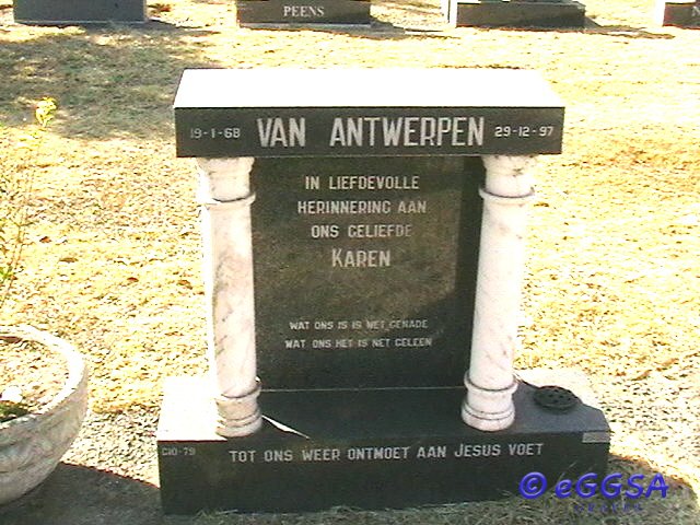 ANTWERPEN Karen, van 1968-1997