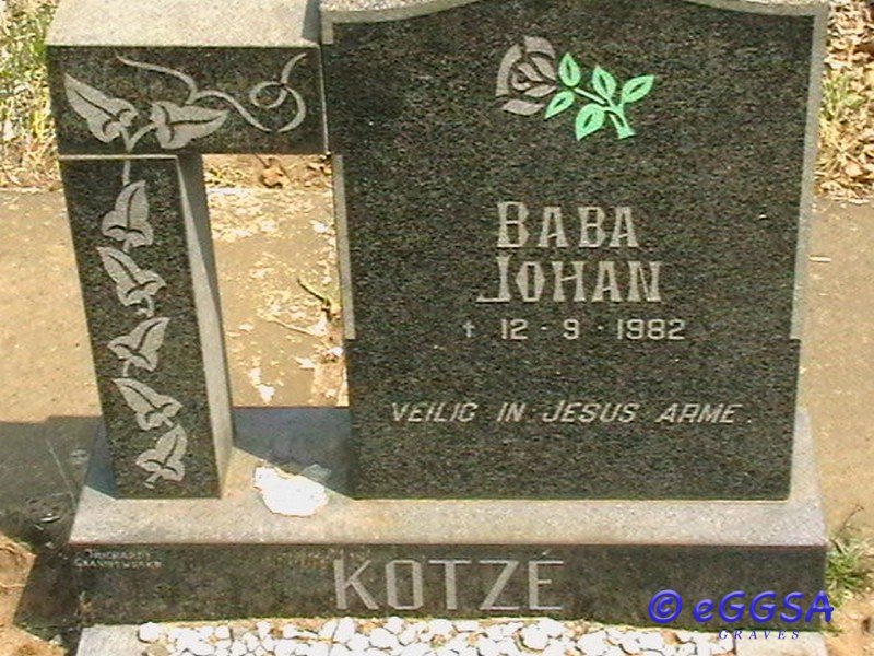 KOTZÉ Baba Johan 1982-1982