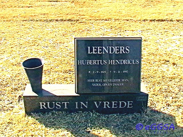 LEENDERS Hubertus Hendricus 1925-1997