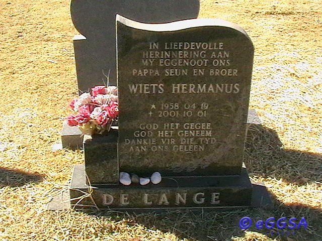 LANGE Wiets Hermanus, de 1958-2001