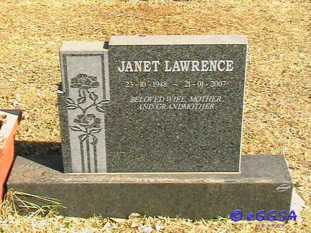 LAWRENCE Janet 1948-2007