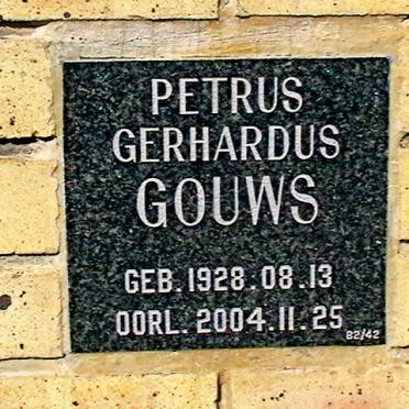 GOUWS Petrus Gerhardus 1928-2004