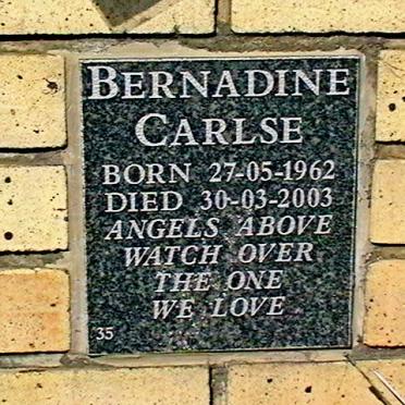 CARLSE Bernadine 1962-2003