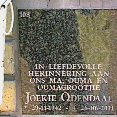 ODENDAAL Joekie 1942-2011