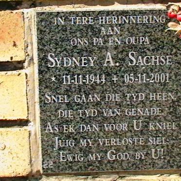 SACHSE Sydney A. 1944-2001