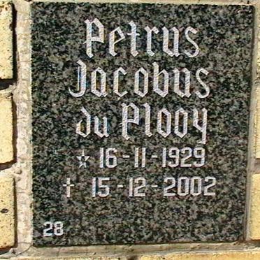 PLOOY Petrus Jacobus, du 1929-2002