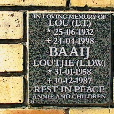 BAAIJ L.T 1932-1998 :: BAAIJ L.D.W. 1958-1987