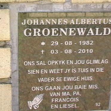 GROENEWALD Johannes Albertus 1982-2010