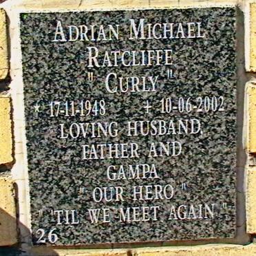 RATCLIFFE Adrian Michael 1948-2002