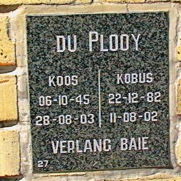 PLOOY Koos, du 1945-2003 :: DU PLOOY Kobus 1982-2002