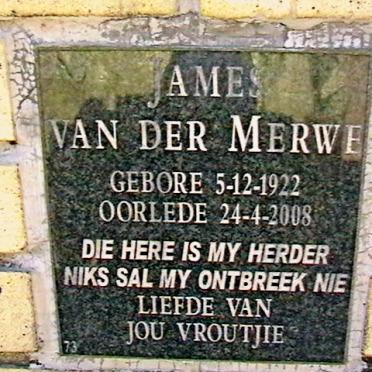 MERWE James, van der 1922-2008