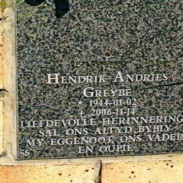 GREYBE Hendrik Andries 1944-2006