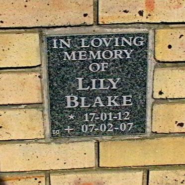 BLAKE Lily 1912-2007