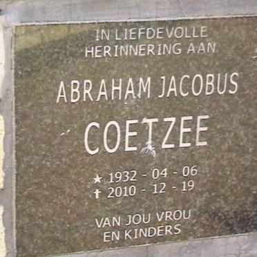 COETZEE Abraham Jacobus 1932-2010