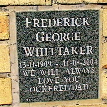 WHITTAKER Frederick George 1909-2004