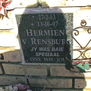 RENSBURG Hermien, van 1953-2007