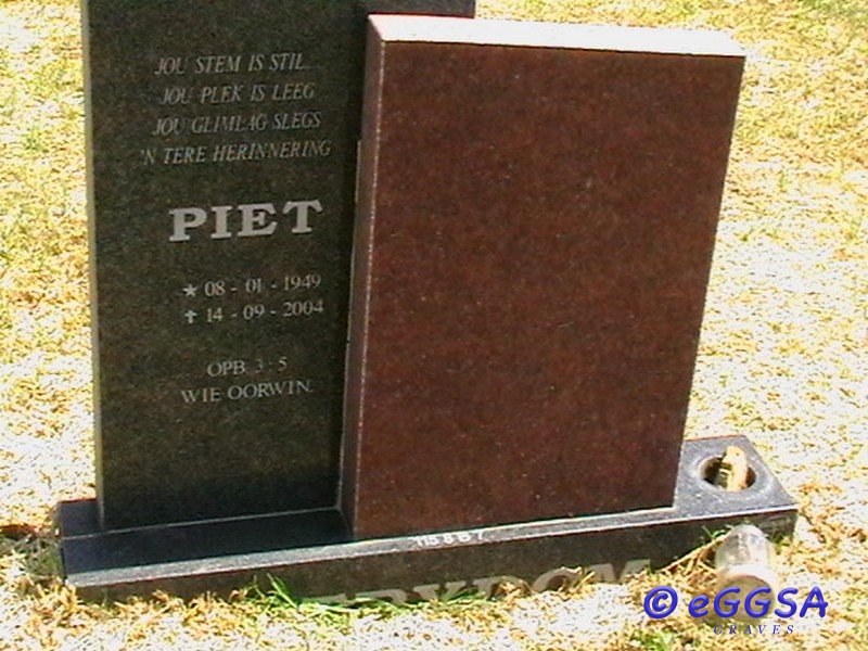 STRYDOM Piet 1949-2004