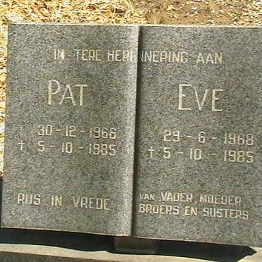 ? Pat 1966-1985 &amp; Eve 1968-1985