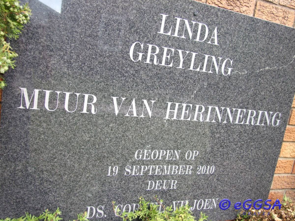 3. Linda Greyling muur van herinnering