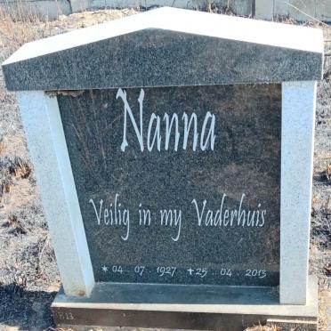 ? Nanna 1927-2013