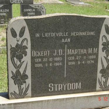 STRYDOM Ockert J.D. 1883-1964 &amp; Martha M.M. 1888-1974
