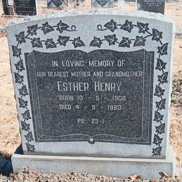 HENRY Esther 1908-1983