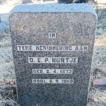 NORTJE D.E.P. 1873-1960