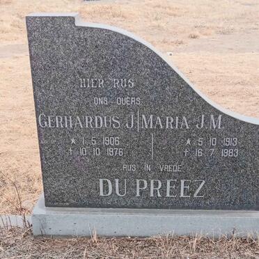 PREEZ Gerhardus, du 1906-1976 & Maria J.M. 1913-1983