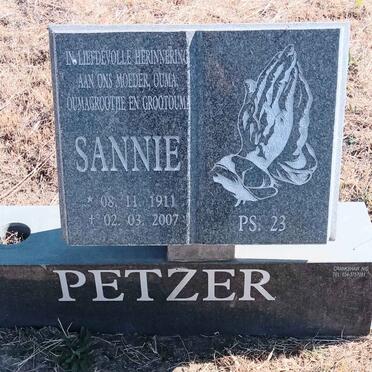 PETZER Sannie 1911-2007