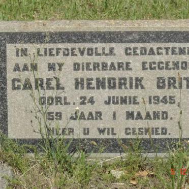 BRITZ Carel Hendrik -1945