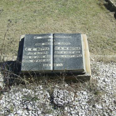 BOTHA H.A.M. 1851-1942 &amp; E.E. OLIVIER 1858-1942