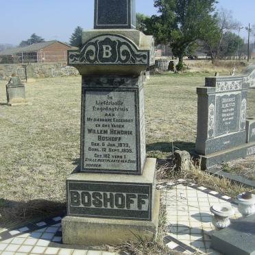 BOSHOFF Willem Hendrik 1931-1987 :: BOSHOFF Anna Maria Margaretha nee DE VILLIERS 1871-1942