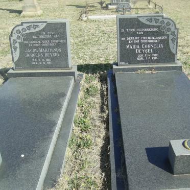 DEYSEL Jacob Martinus Jurgens 1904-1984 &amp; Maria Cornelia 1906-1984