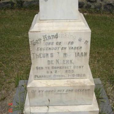 KLERK Theunis Christiaan, de 1855-1928