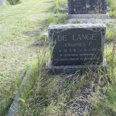 LANGE Johannes F., de 1916-1964
