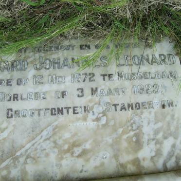 LEONARD Eduard Johannes 1872-1923